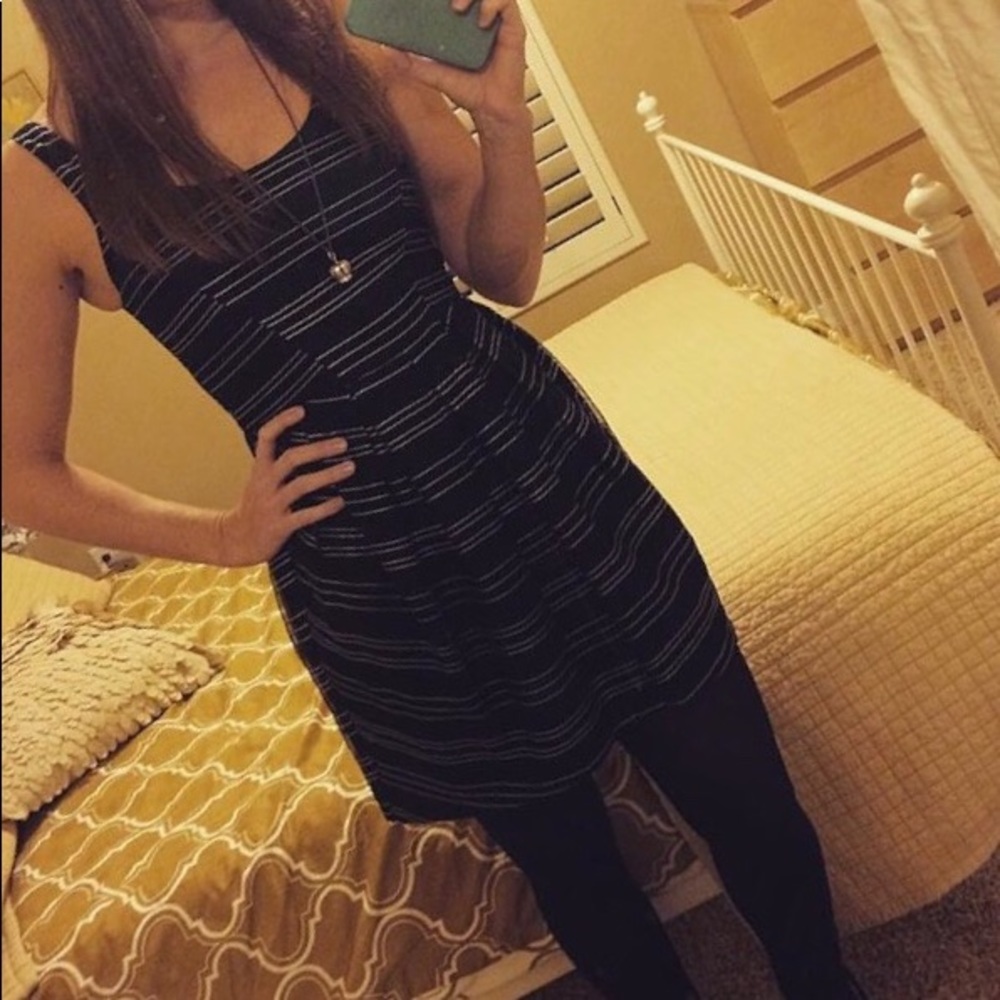 BCBGeneration black and white stripe mini dress.